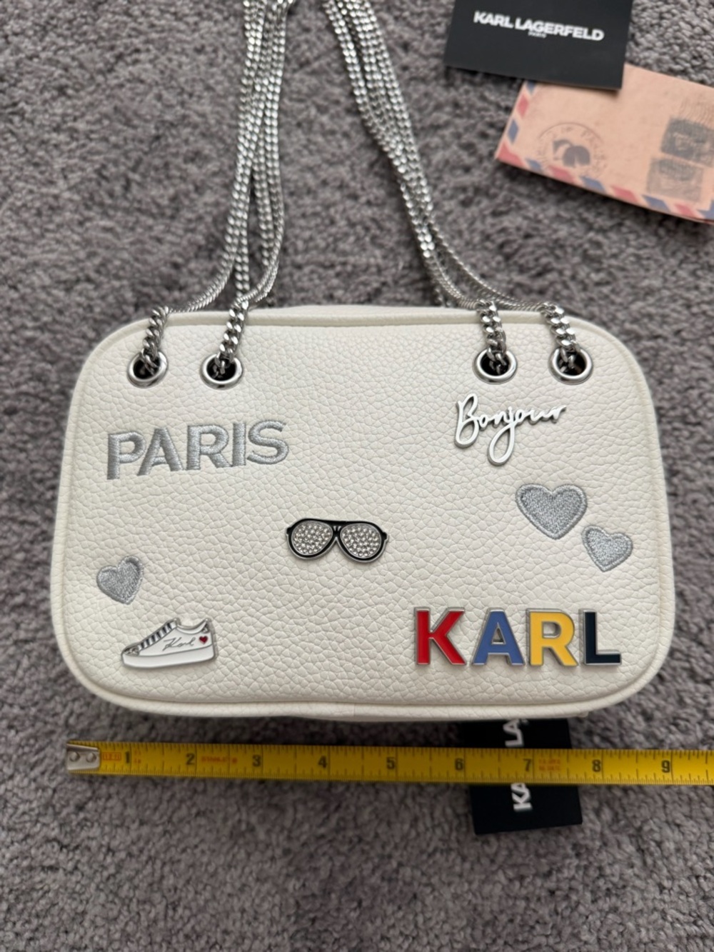 Karl Lagerfeld Paris Meuricel mini leather handbag NWT - Picture 12 of 15